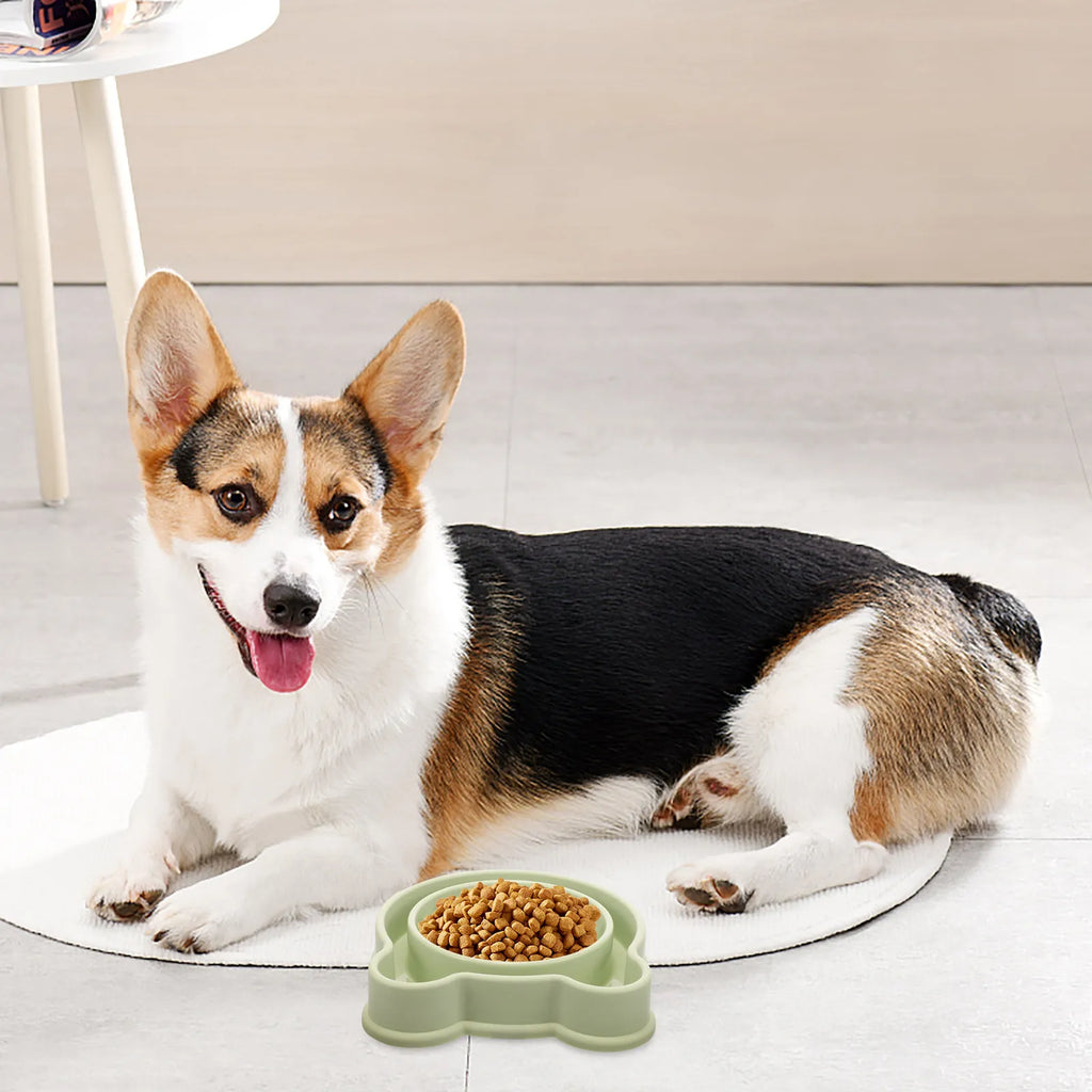 Dog Slow Feeder Bowl Pet Eating Reusable PP Material Sturdy Design