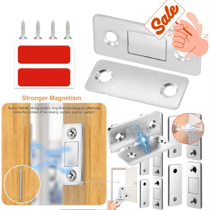 Ultra Thin Cabinet Magnetic Catch Adhesive Drawer Magnet Catch for Kitchen Closet Door Closing Magnetic Door Catch Closer Zpaxo