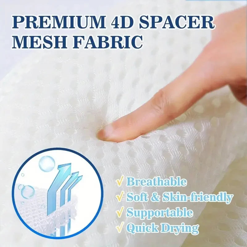 Bath Pillow Bathtub Pillow, Luxury Bath Pillows for Tub Neck and Back Support, Bath Tub Pillow Headrest with Soft 4D Mesh Zpaxo