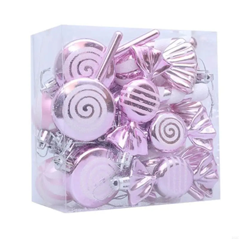 Festival Christmas Hanging Decorations Plastic Candy Shaped Ornament