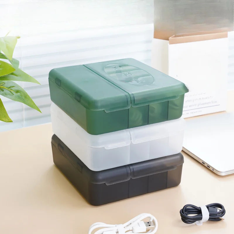 Desktop Cable Organizer Box – Multi-Layer Wire & Charger Storage Cable Storage Organizer Zpaxo