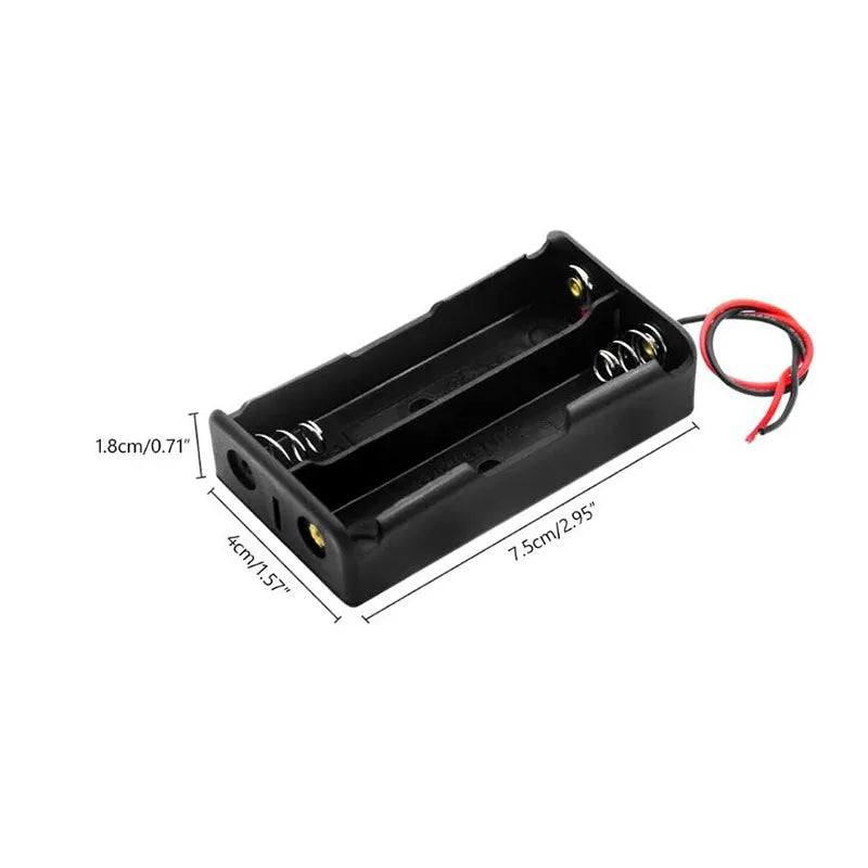 18650 Battery Holder Case – 1 2 3 4 Slot DIY Box with Wire Leads