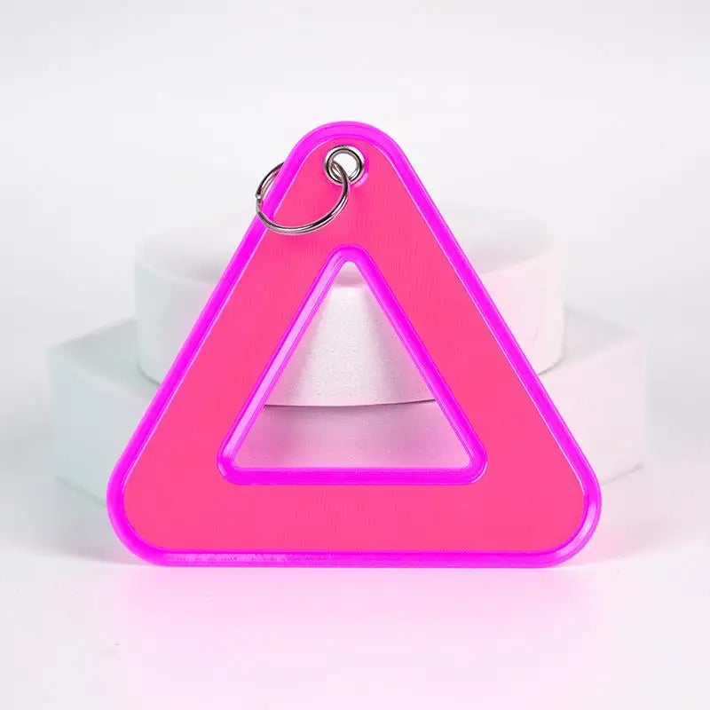 Triangle Reflective Safety Tag – High-Visibility Backpack Pendant