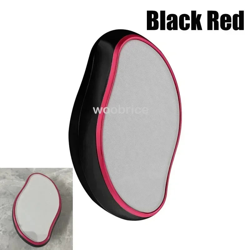 Eraser Depilator Leg Hair Crystal Epilator Hair Physical Hair Removal Eraser Glass Remover Painless Epilator Cleaning Reusable Zpaxo black red
