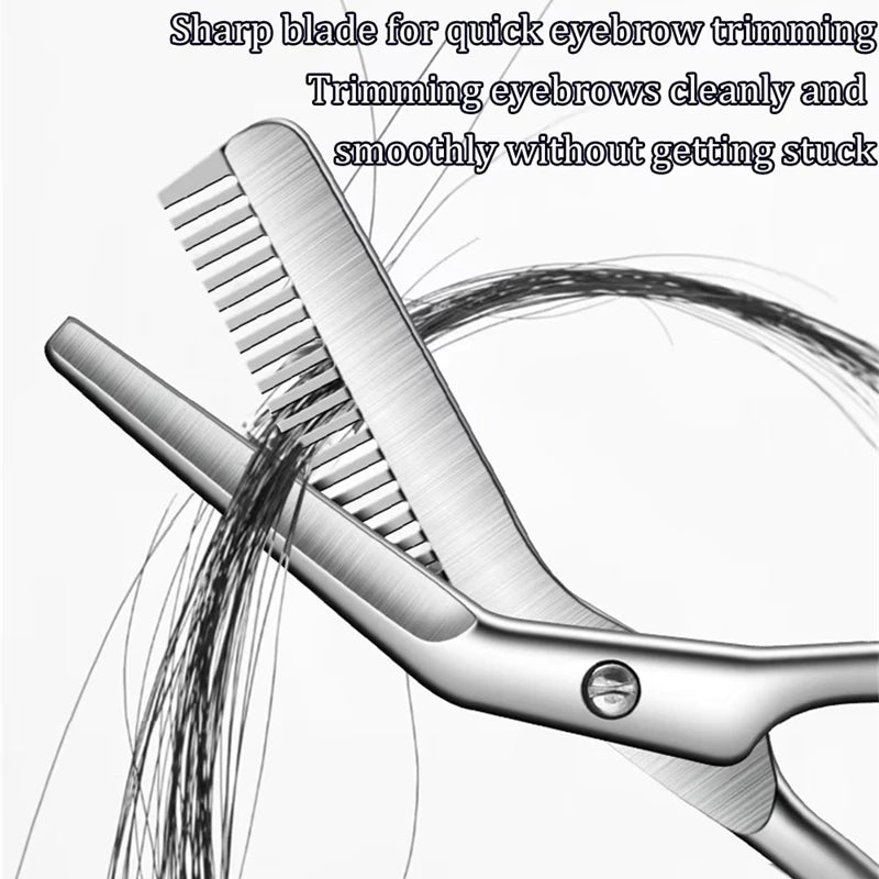 Stainless Steel Eyebrow Trimmer Scissor Beauty Products Women