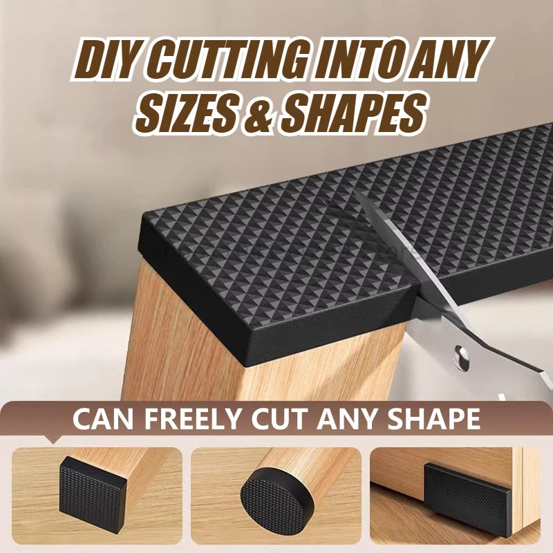 DIY Anti-slip Furniture Pads Mute Mats Bumper Damper Thick Non-Slip Pad Foot Cover Self Adhesive Table Chair Foot Protection Pad Zpaxo