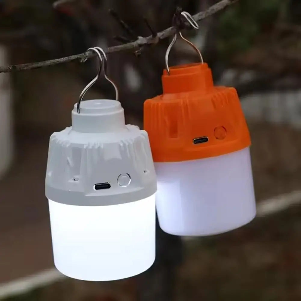 Portable USB Rechargeable LED Camping Lantern – 3 Light Modes LED Camping Lantern Zpaxo white orange 2pcs