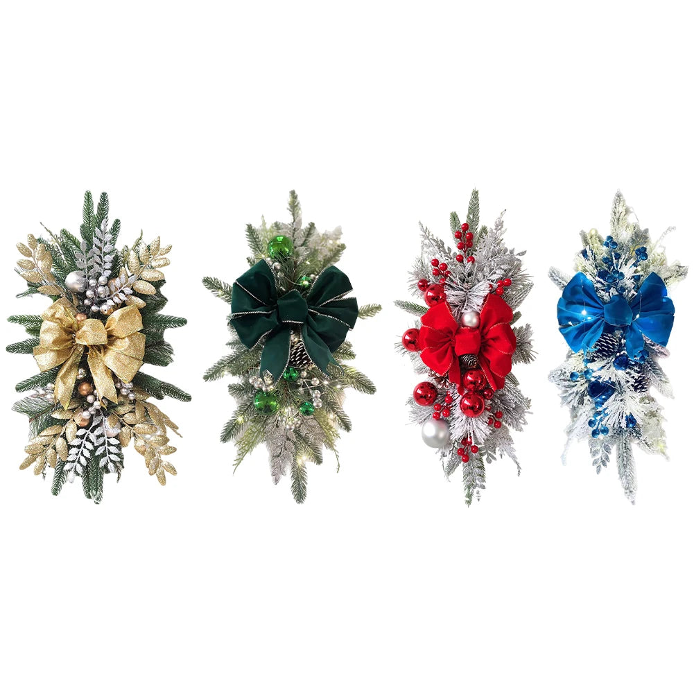 Christmas Wreath Pendants Light Atmosphere Decorative Stair Garland