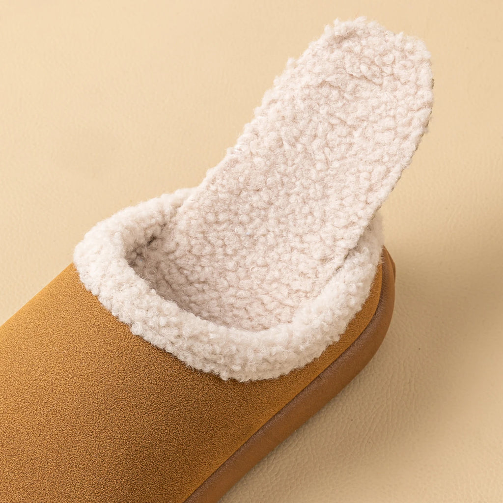 Removable Insole Women's Cozy Fuzzy Slippers Warm Thick Non-slip Sole