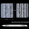 Professional 3D Nail Mold Carving Template DIY Nails Hawaii Hibiscus Zpaxo WHITE