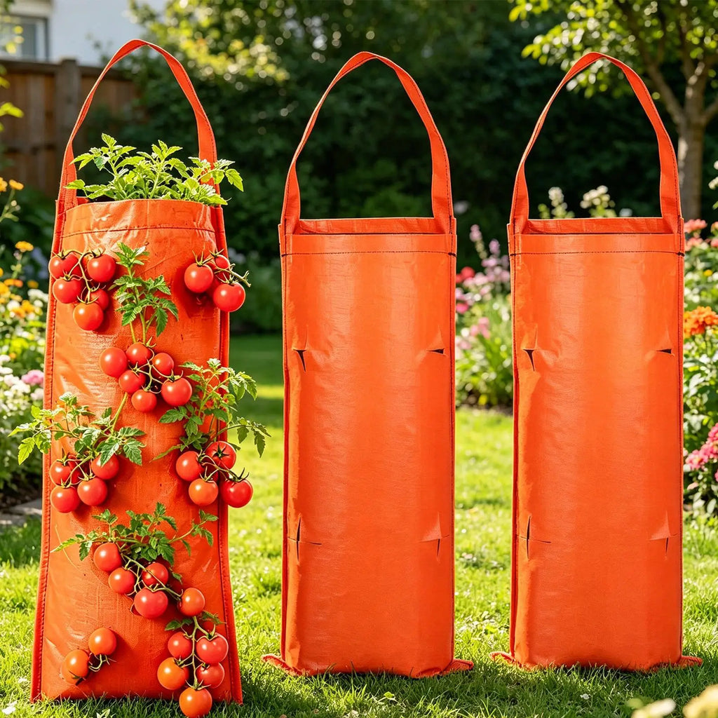 Upside Down Tomato Planter 10 Holes Upside Down Floating Fabric Pot Strawberry Growing Containers for Outdoor Indoor Garden Zpaxo