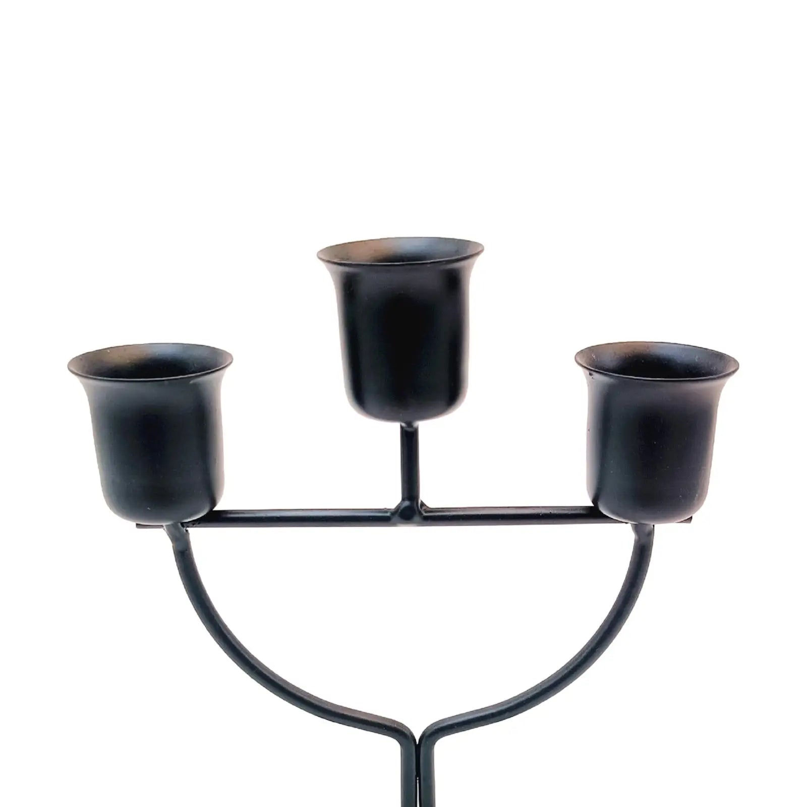 3-Arm Iron Candle Holder – Modern Candlestick Centerpiece Candle Holder Zpaxo