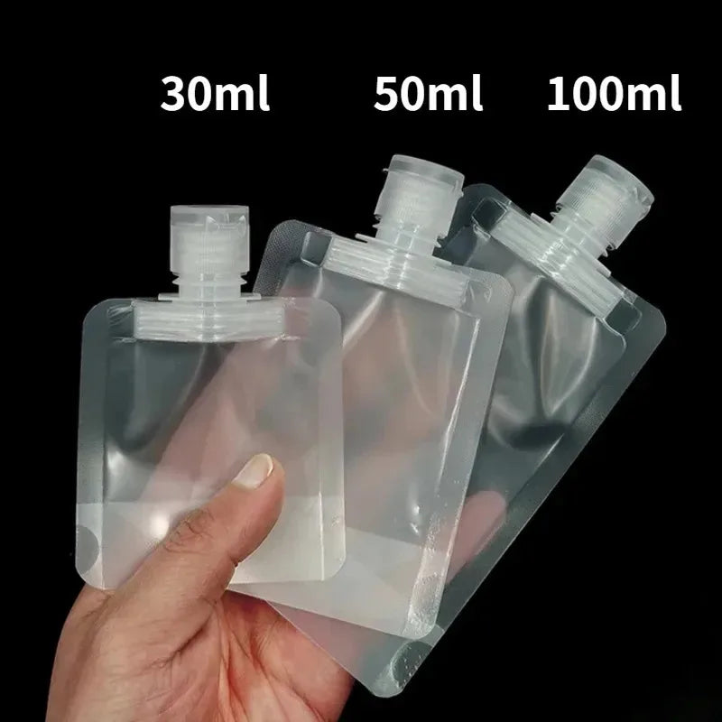 Travel Squeeze Bags – Refillable Toiletry Pouches 30/50/100ml