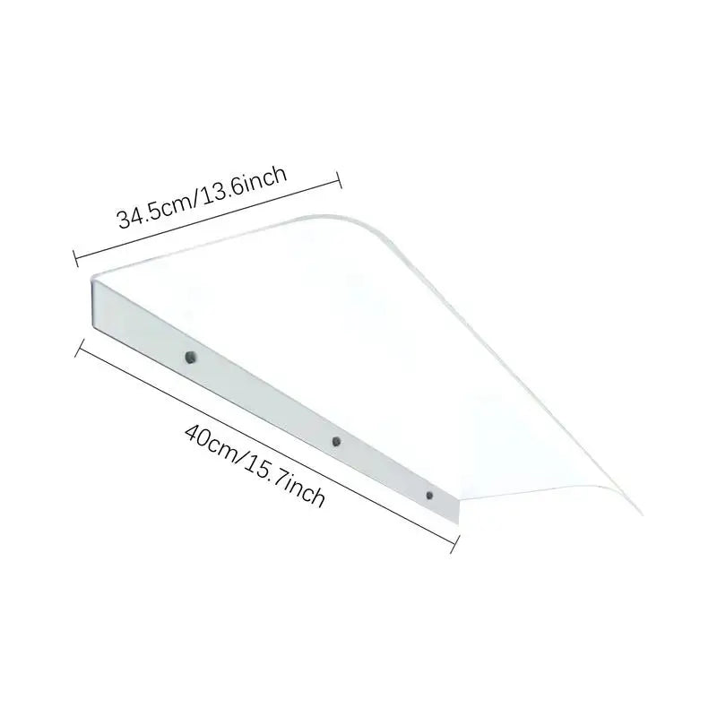Window Canopy Transparent Canopy Awning Cover for Outdoor Balcony Entryway Protection Heavy Duty Exterior for Front for Entry Zpaxo
