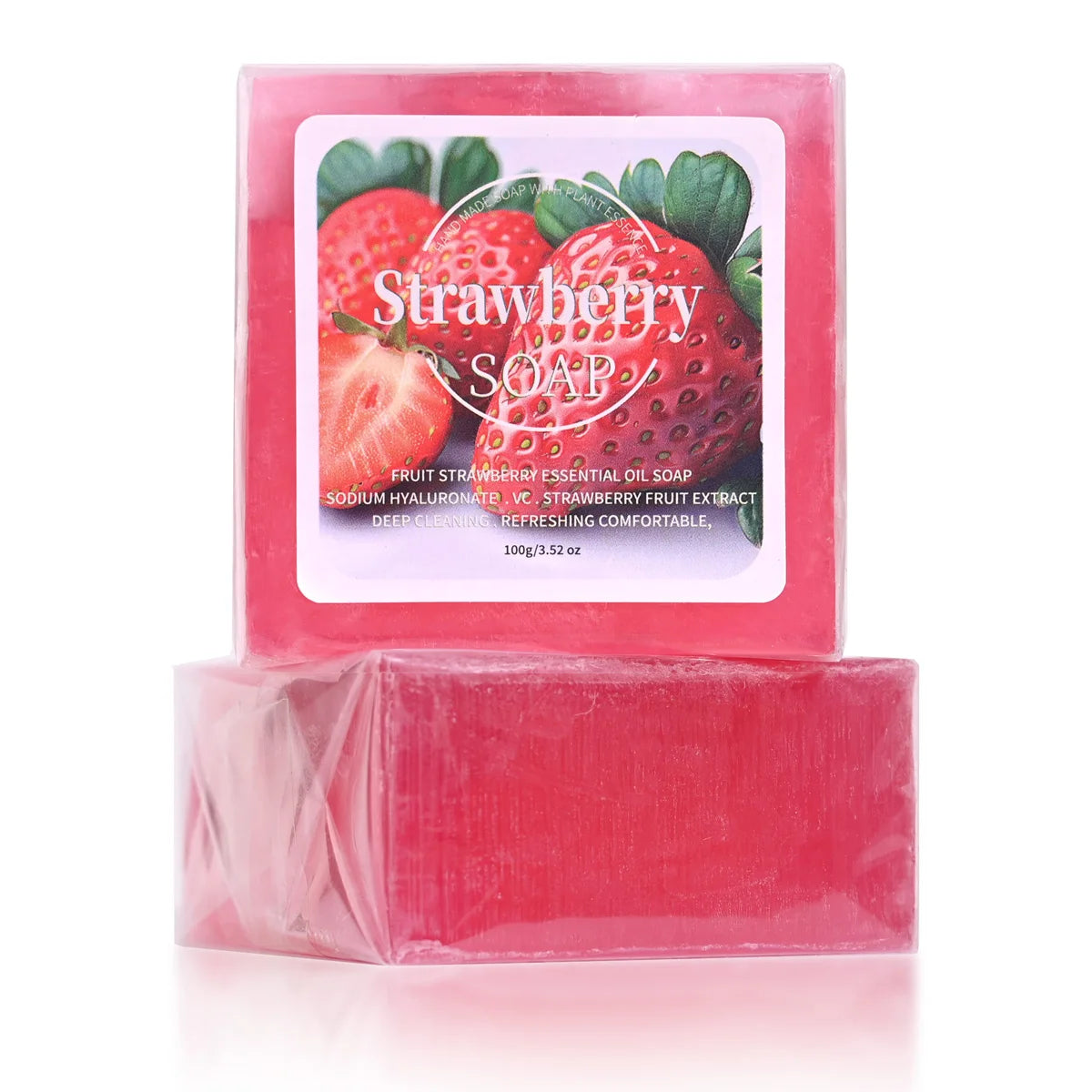 Strawberry Handmade Soap – Deep Cleansing Plant Oil Bar Handmade Bar Soap Zpaxo