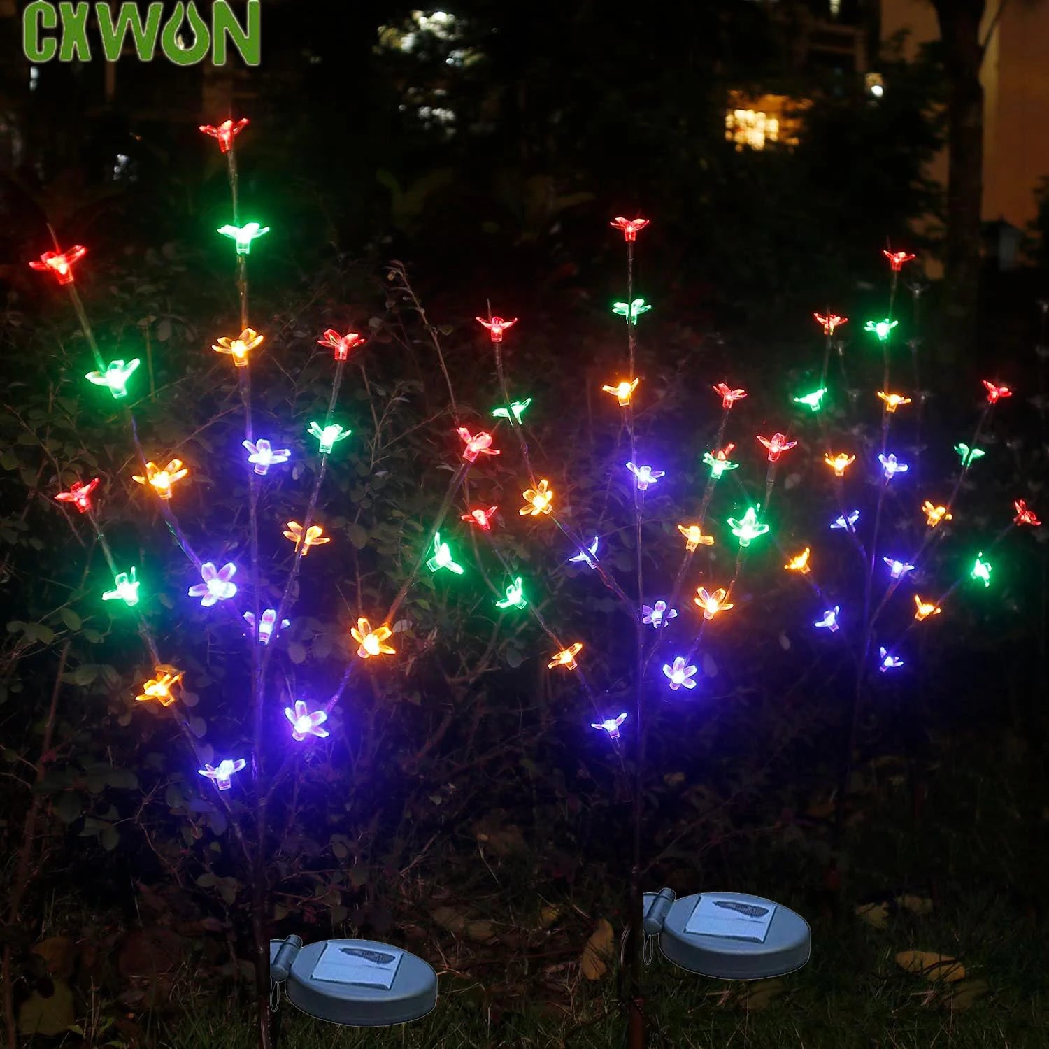 Solar Garden Lights Outdoor Christmas Decoration 2026 Cherry Blossom Zpaxo