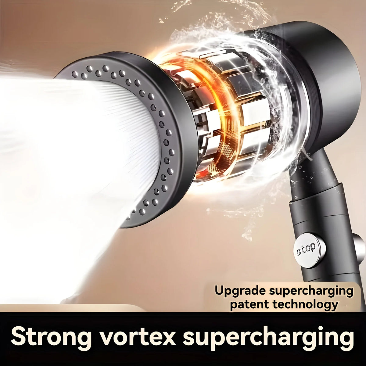 High-pressure Handheld Shower Head Built-in Filter Easy Wall-mount Zpaxo