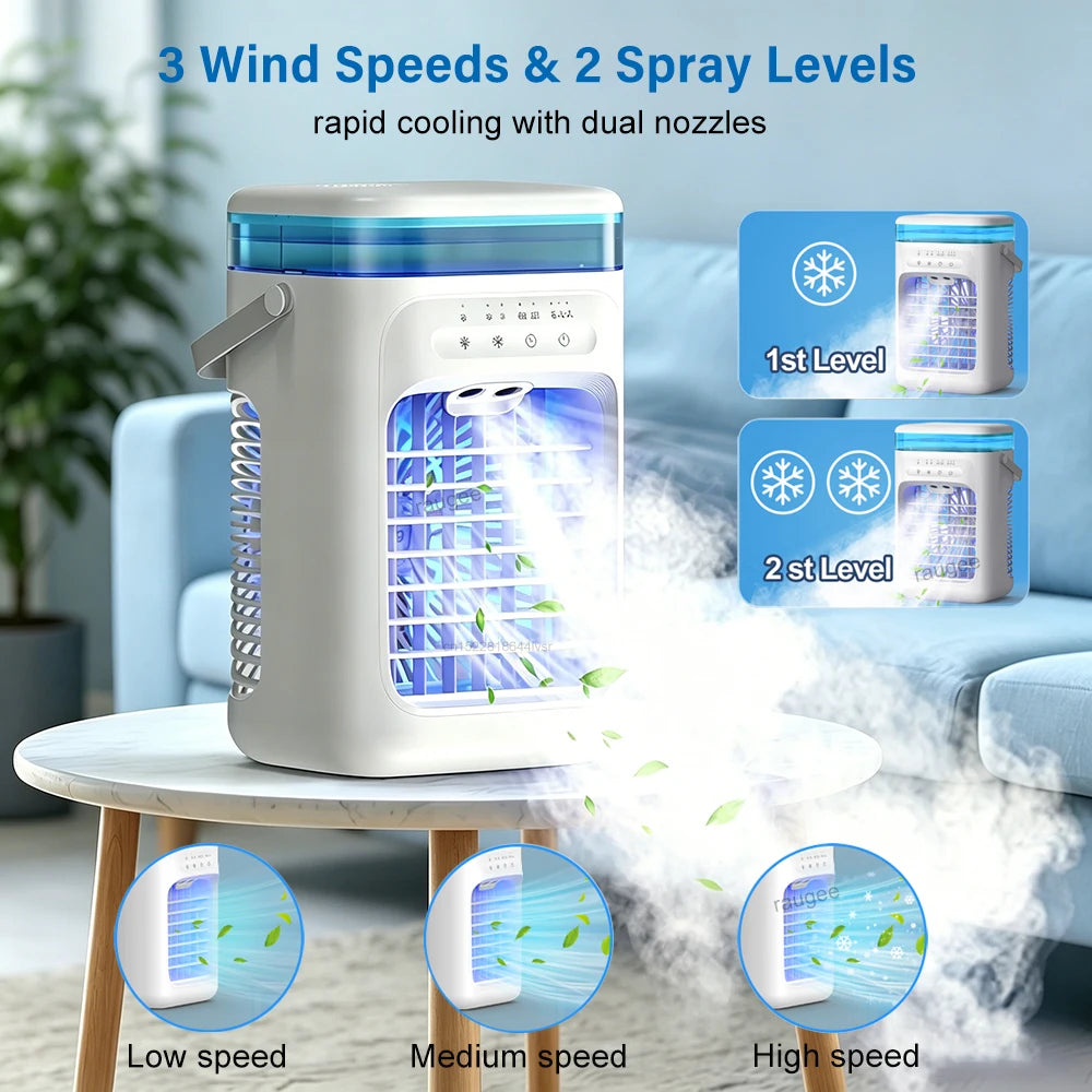 Spray Fan 1 Mini AIr Conditioner Humidifier Cooler Night Light