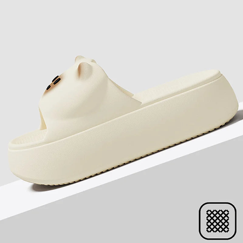 SHAJI Women Candy Colors Cloud Slides Summer Chunky Platform Thick