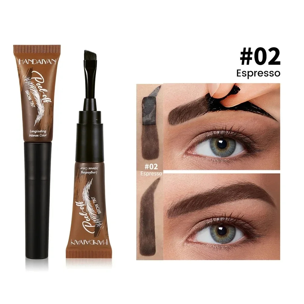 5 Peel-off Eyebrow Gel Cream Quick-drying Lasting Tearing Dye Glue Zpaxo 02-HANDAIYAN