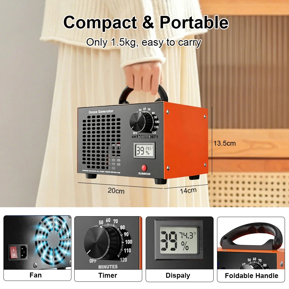 Ozone Generator H Machine Home Air Purifier Remove Odor Formaldehyde
