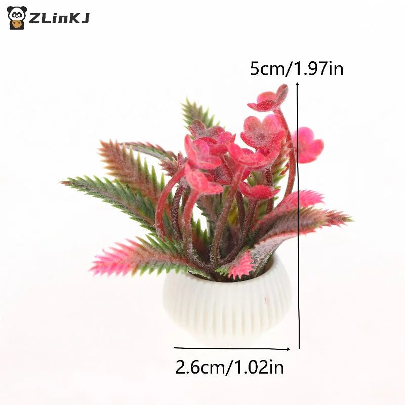 ▶1Pcs Simulation Potted Plants Model 1/12 Dollhouse Home Decoration Micro Landscape Plants Ornaments Dolls House Accessories Zpaxo