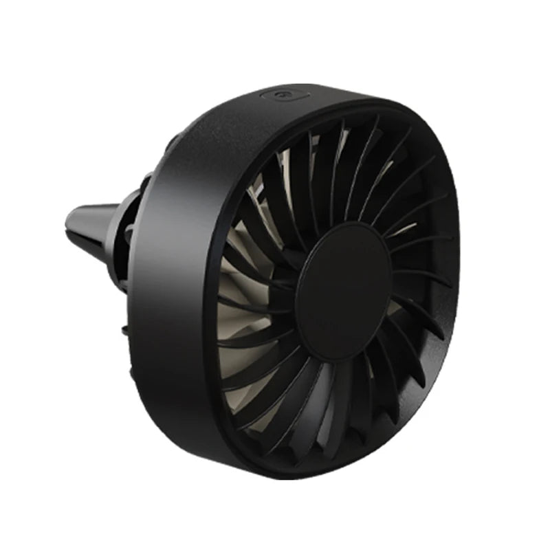USB Car Vent Fan – 3-Speed Adjustable with LED Light