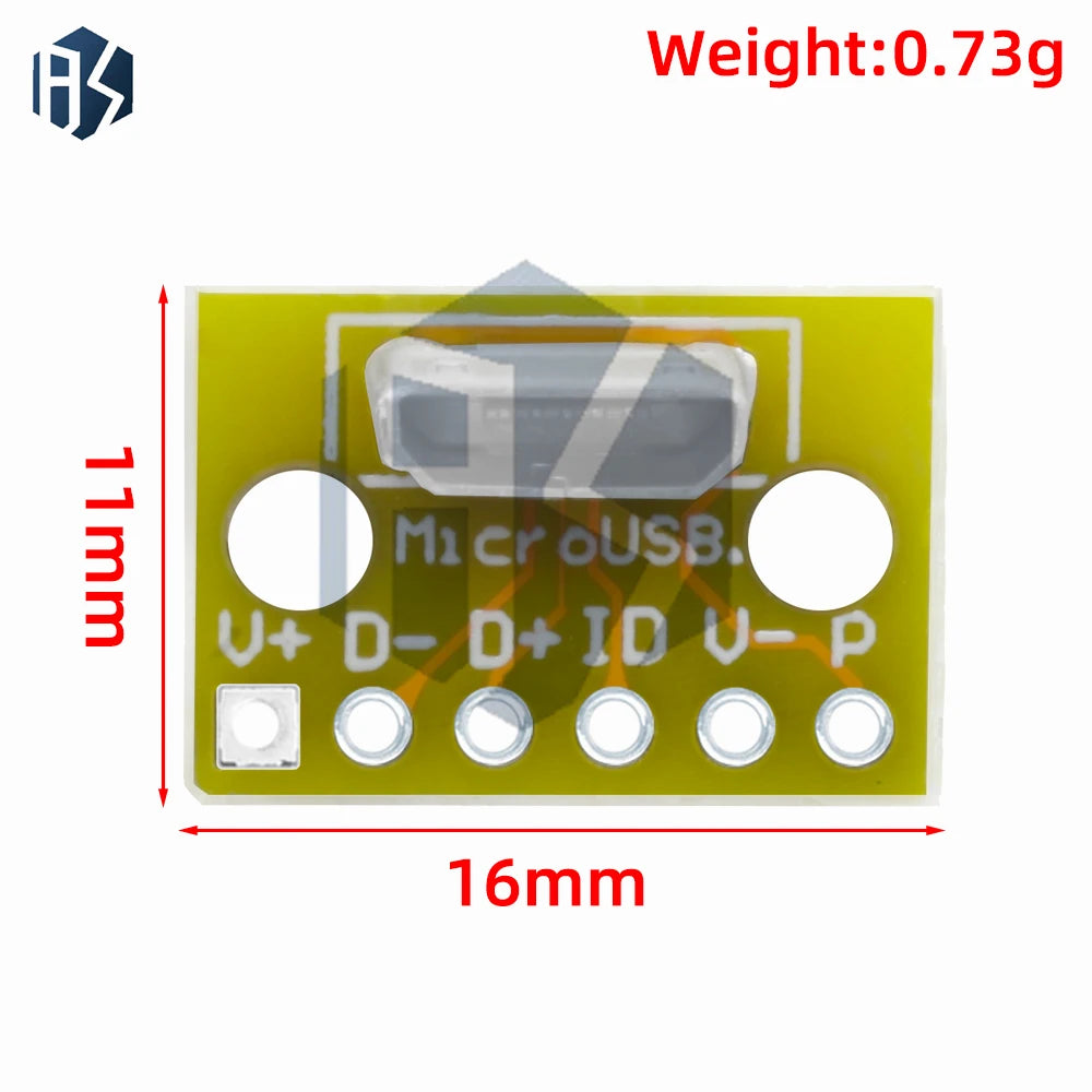 Vertical USB Micro 2 0 Female Head Connector PCB Converter Adapter Zpaxo
