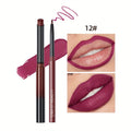1+1 Matte Lip Set Matte Lipstick&Lip Liner Color Rendering Long Lasting Waterproof Valentine's Day Gifts Contain Plant Squalene Zpaxo 12