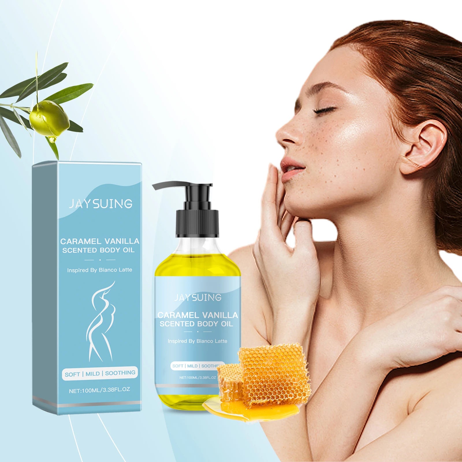 Caramel Vanilla Body Oil – Moisturize, Repair & Smooth Skin Body Care Oil Zpaxo