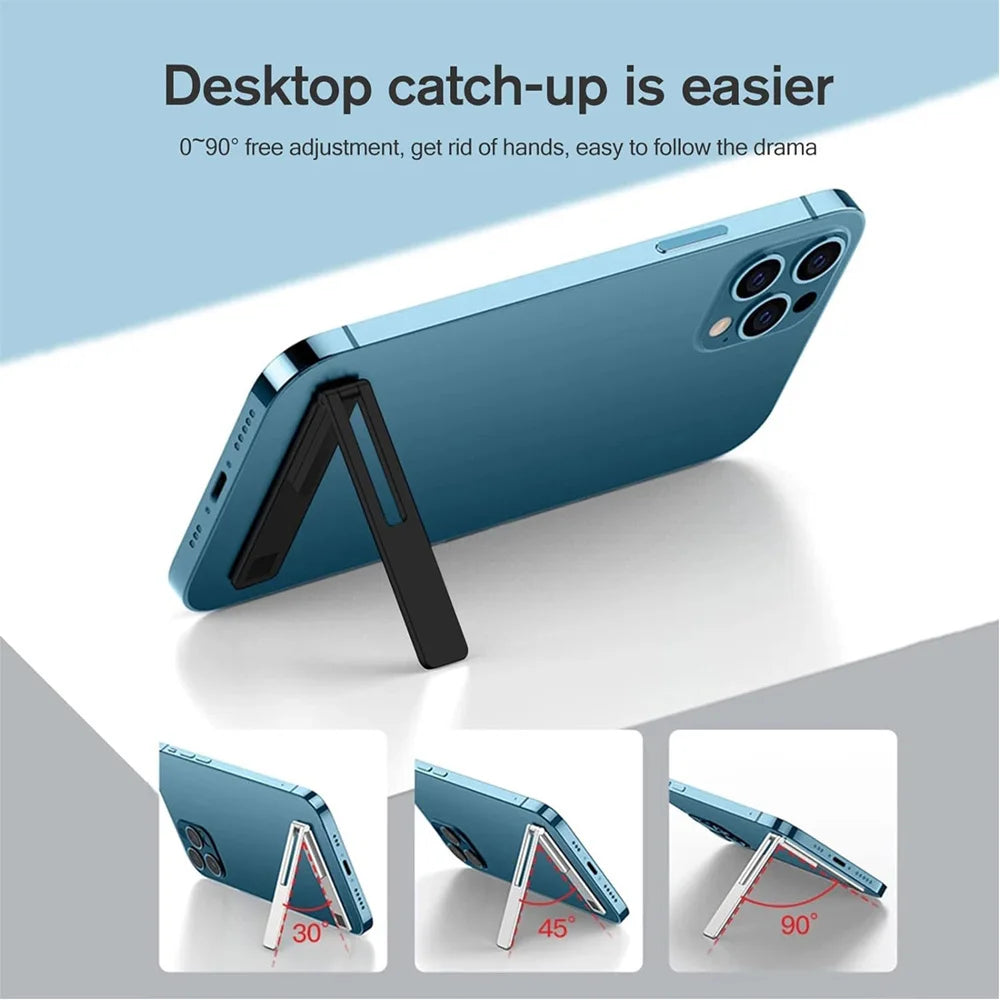 Ultra-Thin Magnetic Foldable Phone Stand | Metal Kickstand Phone Desk Stand Zpaxo