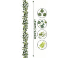 Artificial Eucalyptus Garland Fake Greenery Eucalyptus Leaves Vines for Wedding Arch Backdrop Party Table Wall Home Decor Zpaxo 1PC J2501103