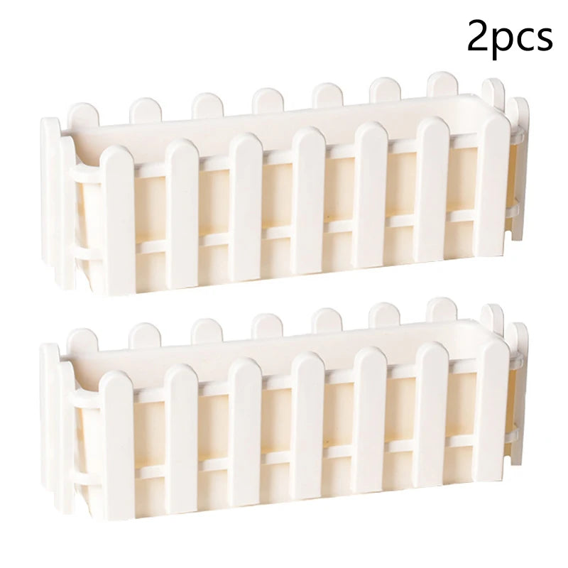 Fence Flower Pot – Plastic Plant Basket for Home & Office