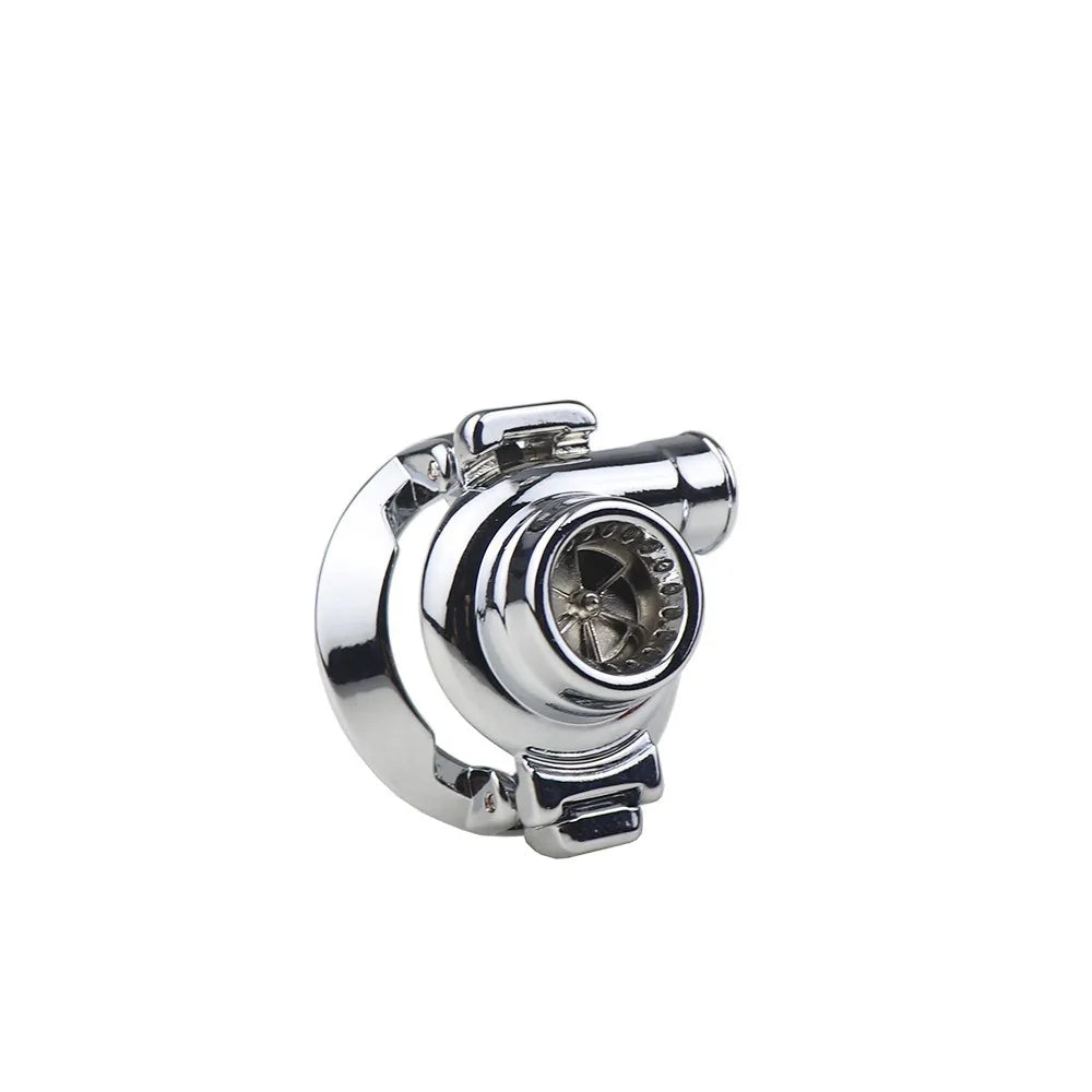 Universal Design Start Stop Buttons Turbine Design One-Click Start Protective Cover Protection Ring High-End Interior Zpaxo Bright silver