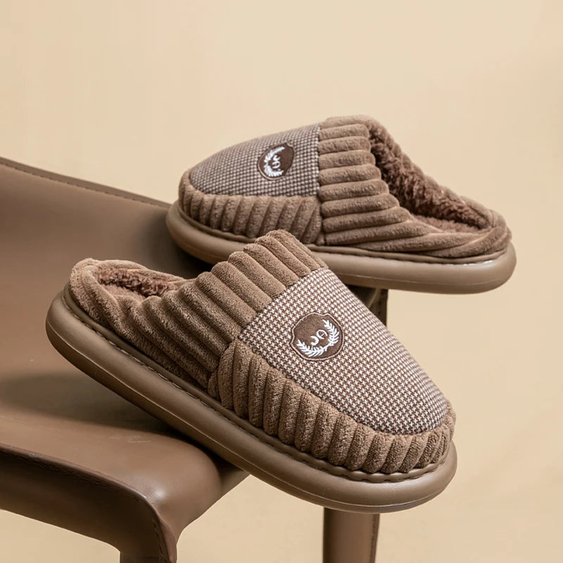 Men's Slippers Indoor Autumn Winter EVA Thick Sole Lightweight