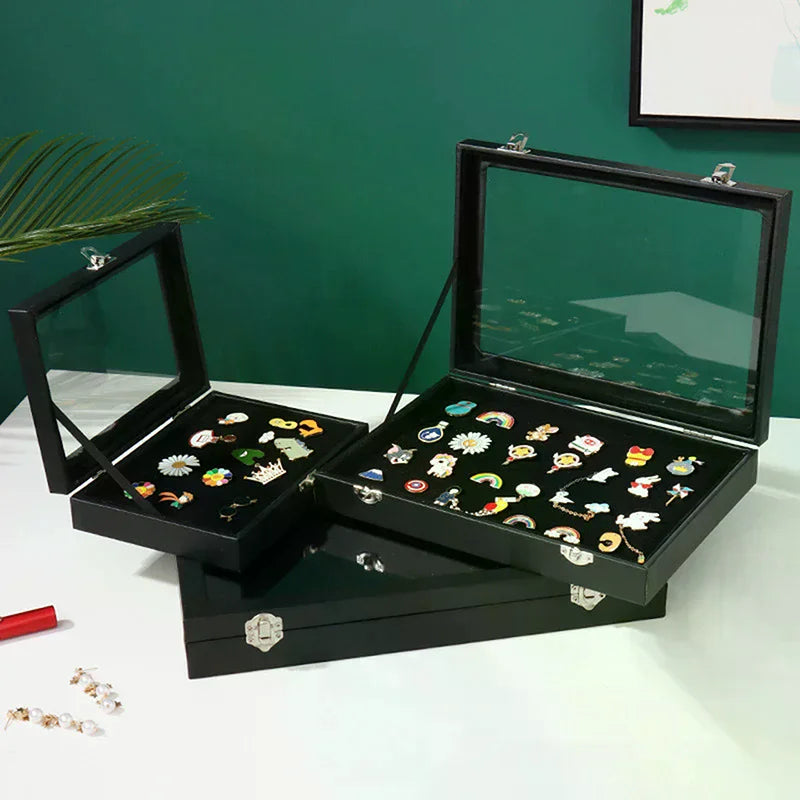 For Medal Jewelry Collection Display Frame Transparent Dustproof Pin Display Box Pin Medal Display Case Badge Storage Box Zpaxo