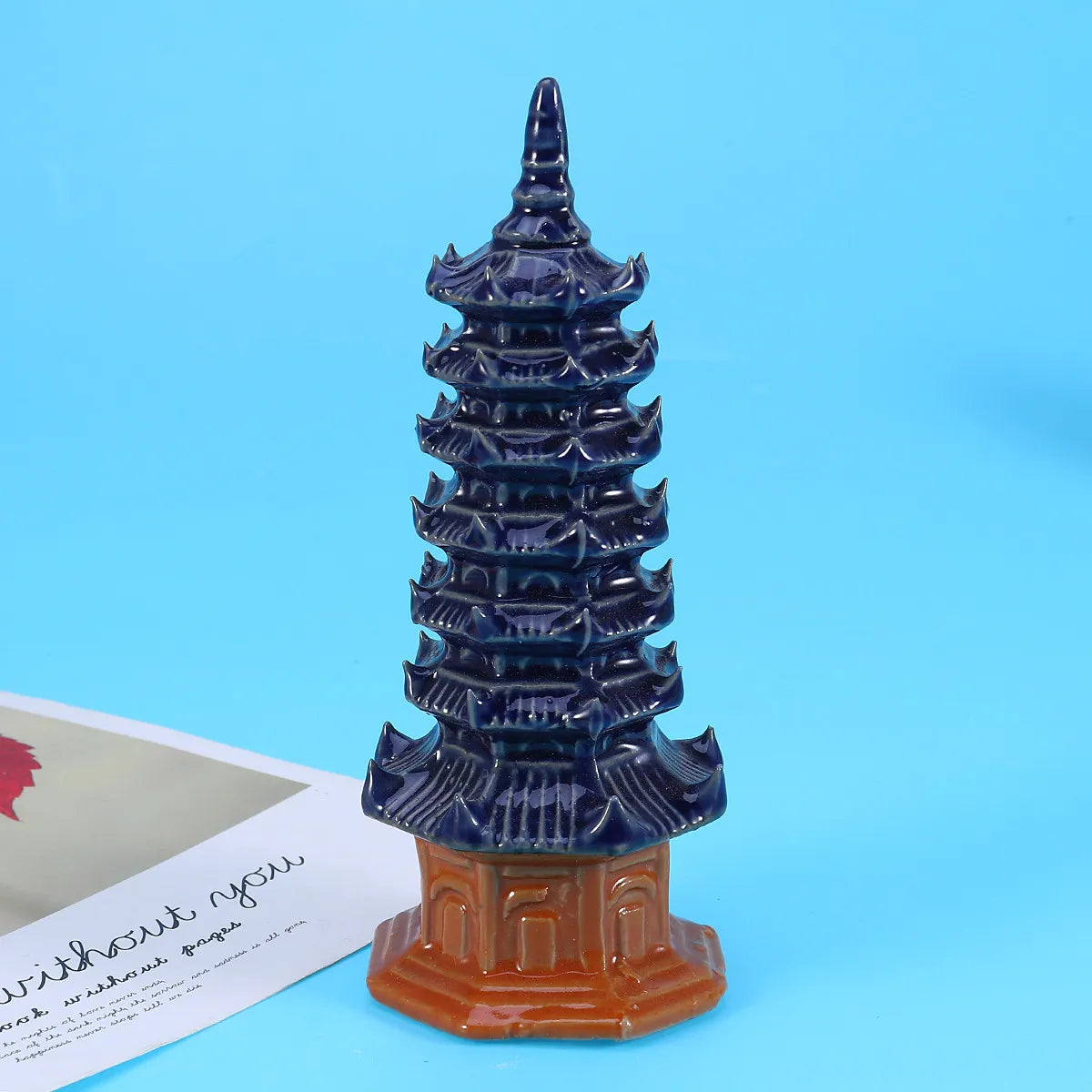 Ceramic Pagoda Ornament Fish Tank Aquarium Decoration Lifelike