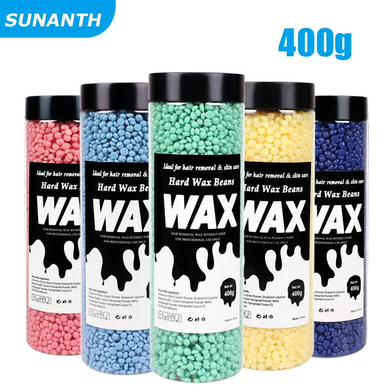 400g Canning Wax Beads For Hair Removal Hot Film Painless Waxing Beads Heating Wax Machine Body Bikini Face Legs Hair Removal Zpaxo