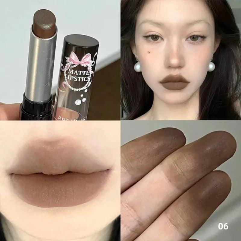 Moisturizing Velvet Matte Lipstick Hazelnut Mousse Long Lasting