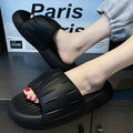 SHAJI Unisex Premium Solid Bread EVA Slides Striped Non Slip Washable