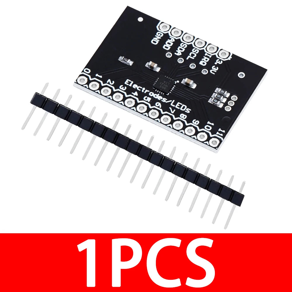 MPR121 Breakout V12 Capacitive Touch Sensor Controller Module I2C keyboard Development Board For Arduino Zpaxo 1pcs