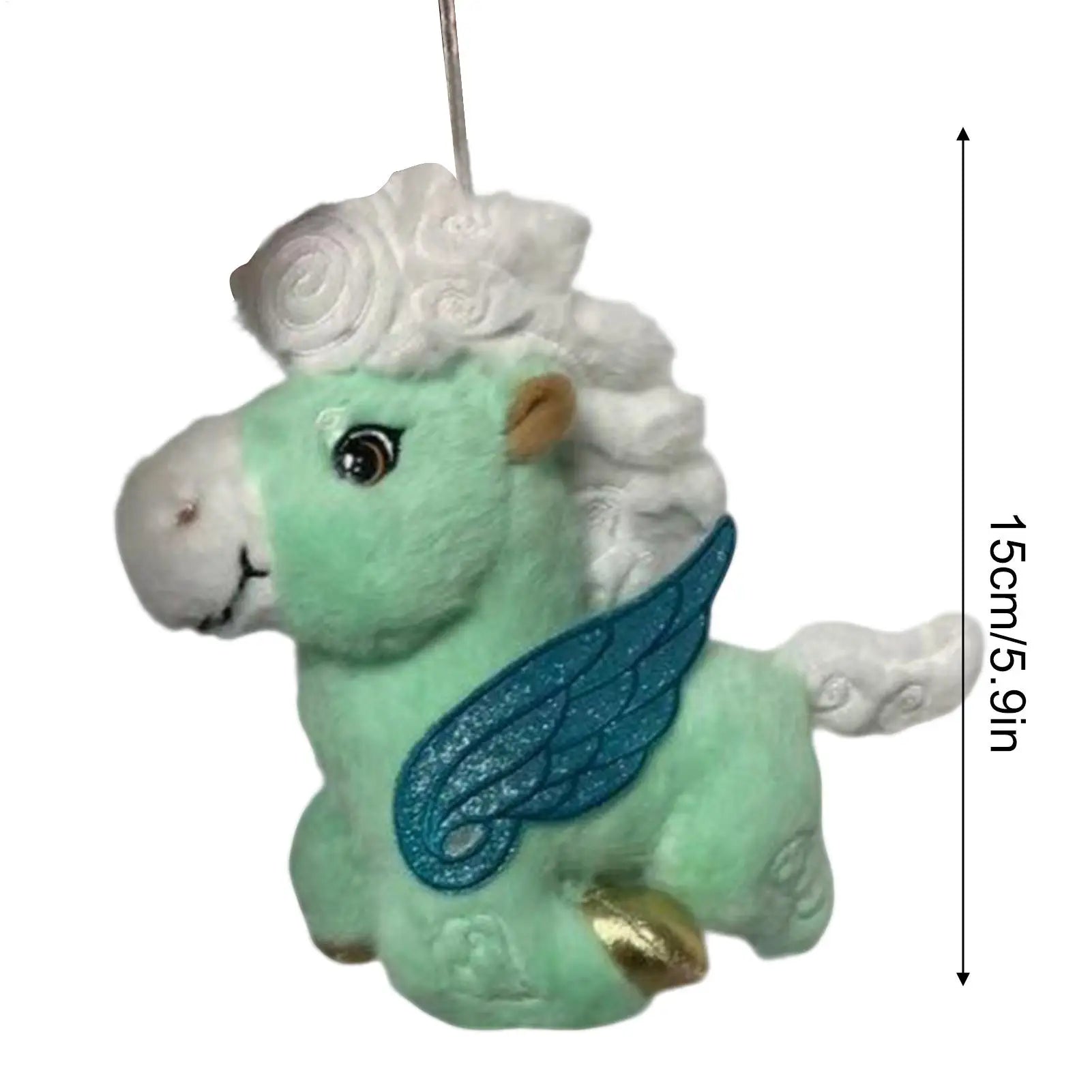 Horse Stuffed Animal Chinese Mascot Key Ring Bag Charm Auspicious Stuffed Animal Keychain For Handbag Purse Tote Spring Festival Zpaxo