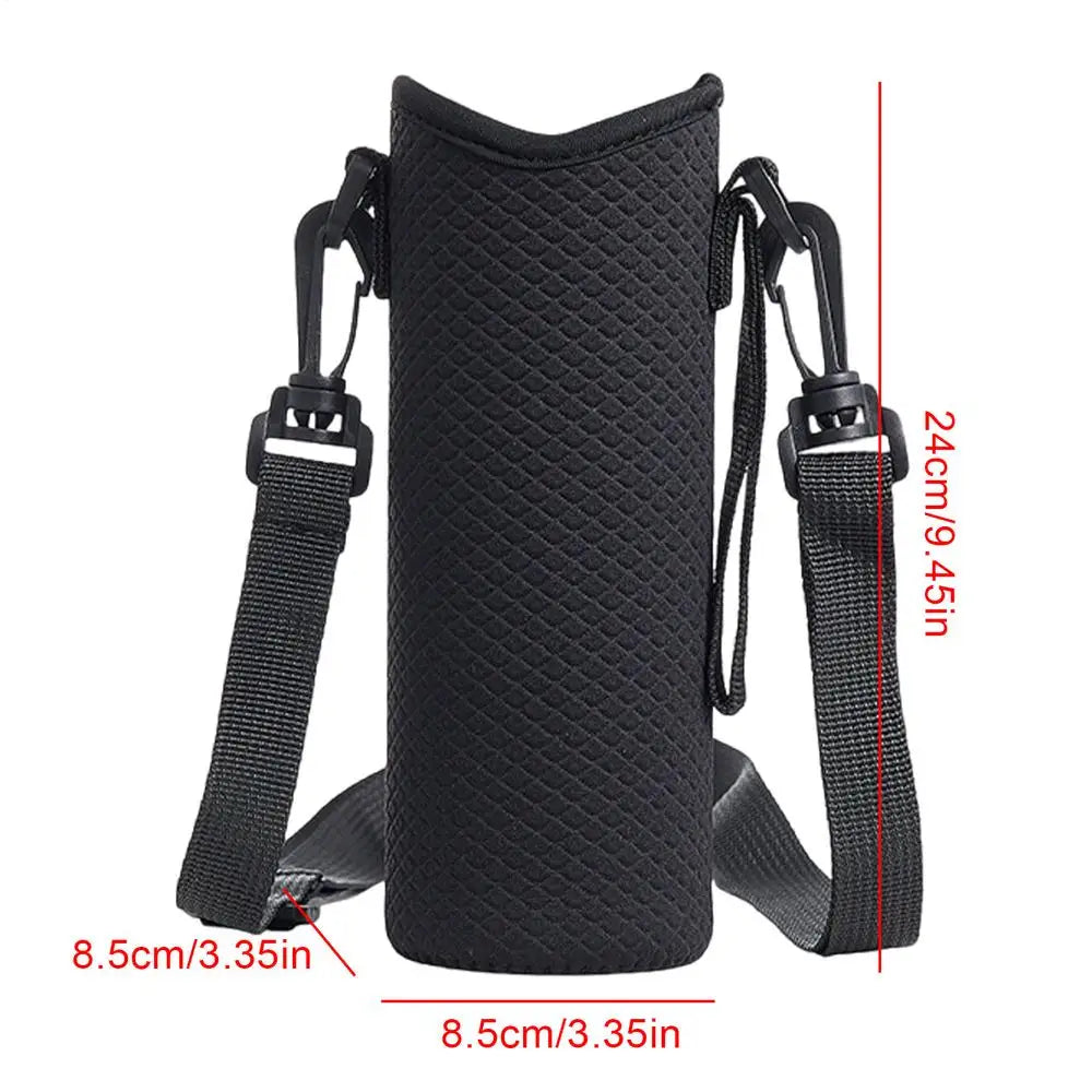 Insulated Neoprene Water Bottle Holder Crossbody Sleeve Adjustable