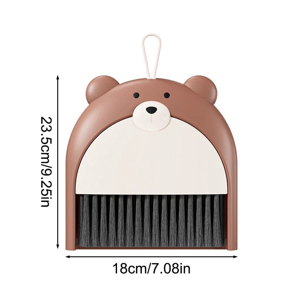 1 Piece Of Desktop Mini Broom With Dustpan Set, Cartoon, Cute Little Broom, Desktop, Keyboard, Window, Corner, Home Cleaning Zpaxo