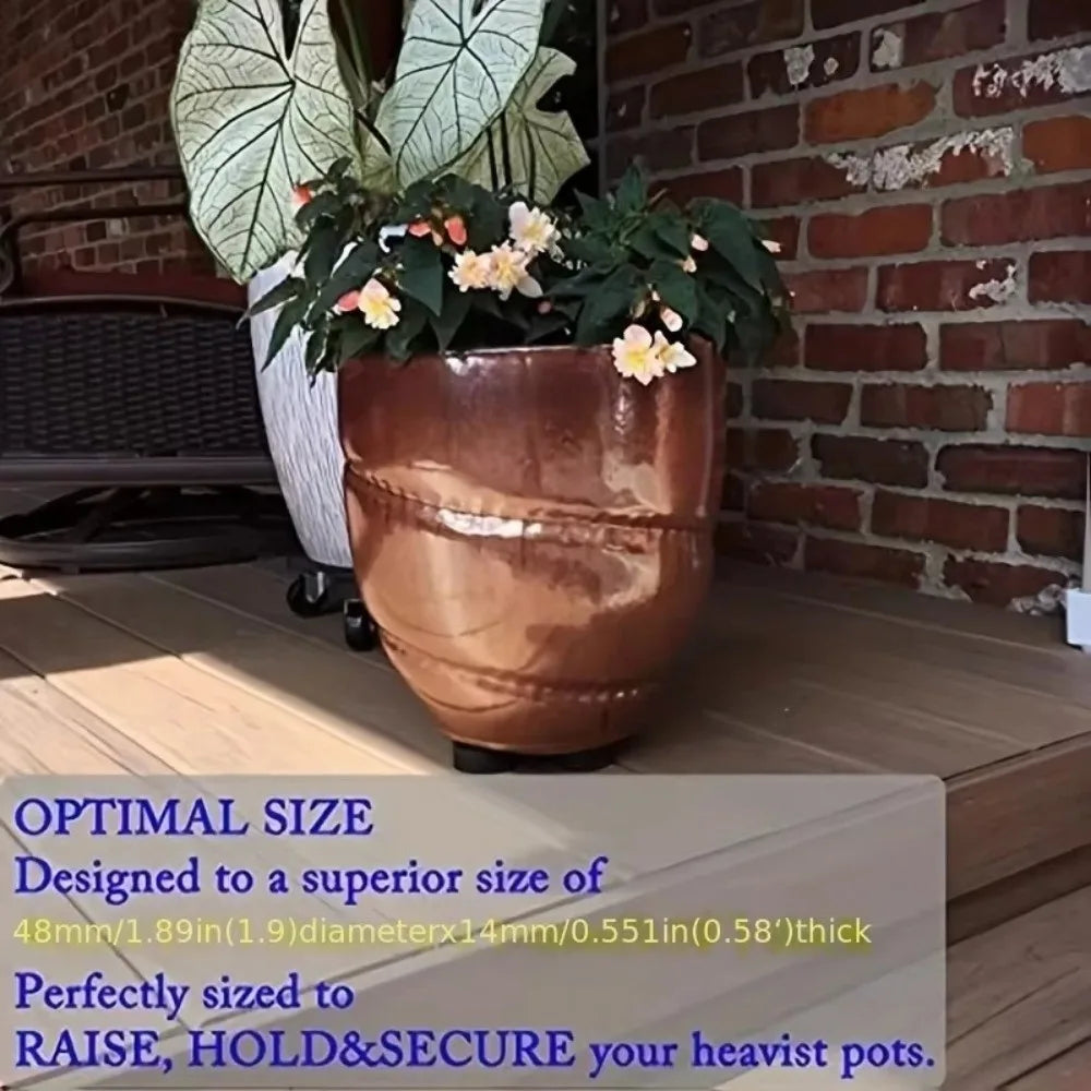 Rubber Flower Pot Feet Risers – Non-Slip Plant Stand Base