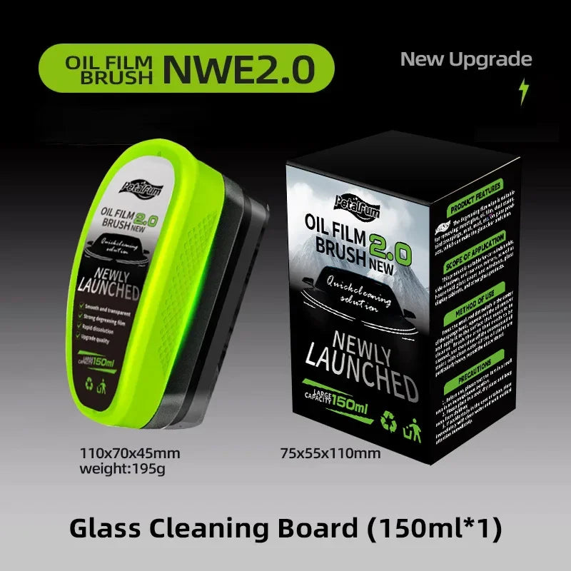 Auto Glass Oil Film Remover Brush + 150ml Cleaner | Zpaxo