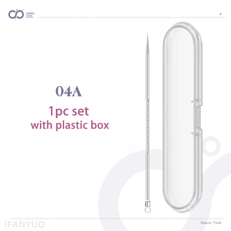 8/5/4PCS Hair Tweezers Acne Blackhead Removal Needles Kit Black Dots Cleaner Pore Cleaner Deep Cleansing Face Skin Care Tools Zpaxo