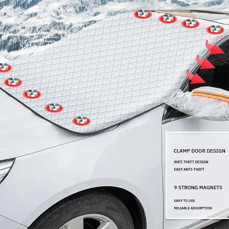 Magnetic Car Snow Shield Frost Prevention Front Windshield Sunshade