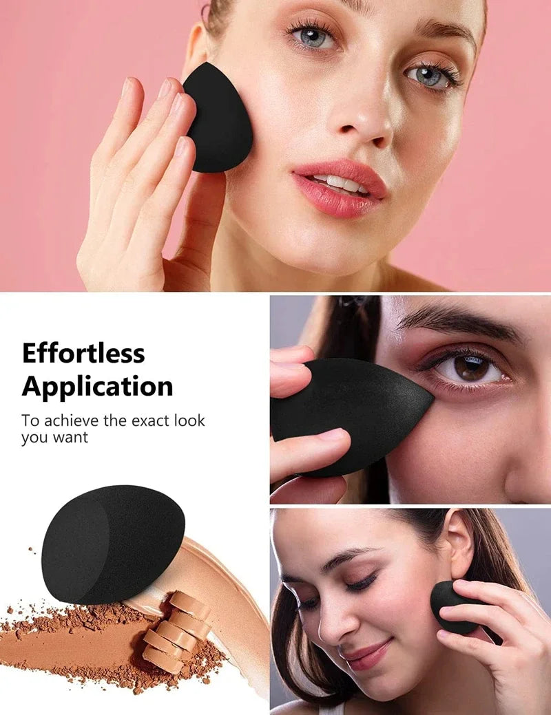 Makeup Applicator Soft Sponge Powder Blender Black Sponges Smooth