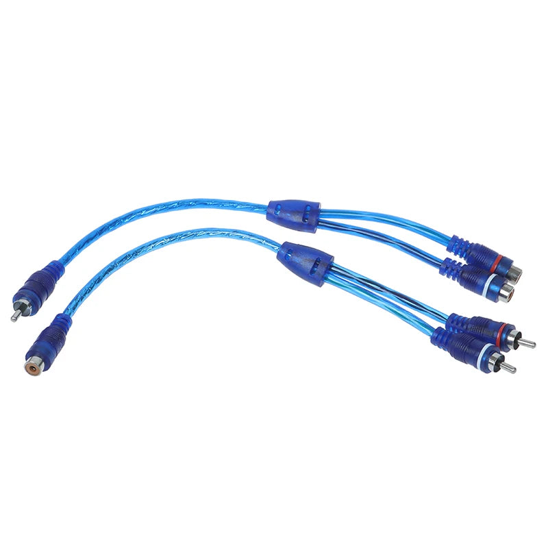 Car MP3 Audio RCA Y Splitter Cable Adapter Cord Converter for Car AUX Amplifier Zpaxo